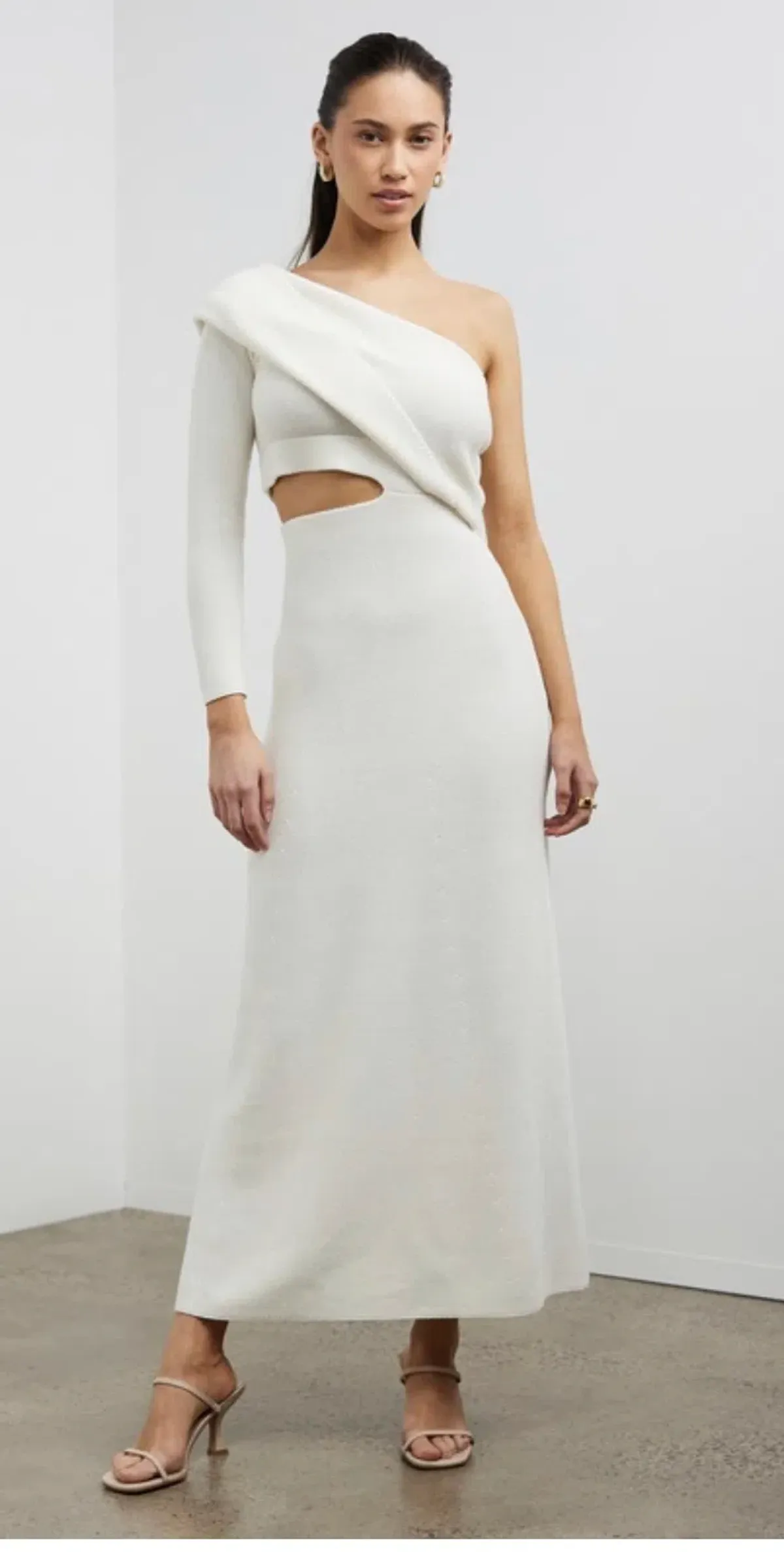 Camilla and Marc Javier Knit Cut-out Midi Dress in White Size S / AU 8 - Image 7
