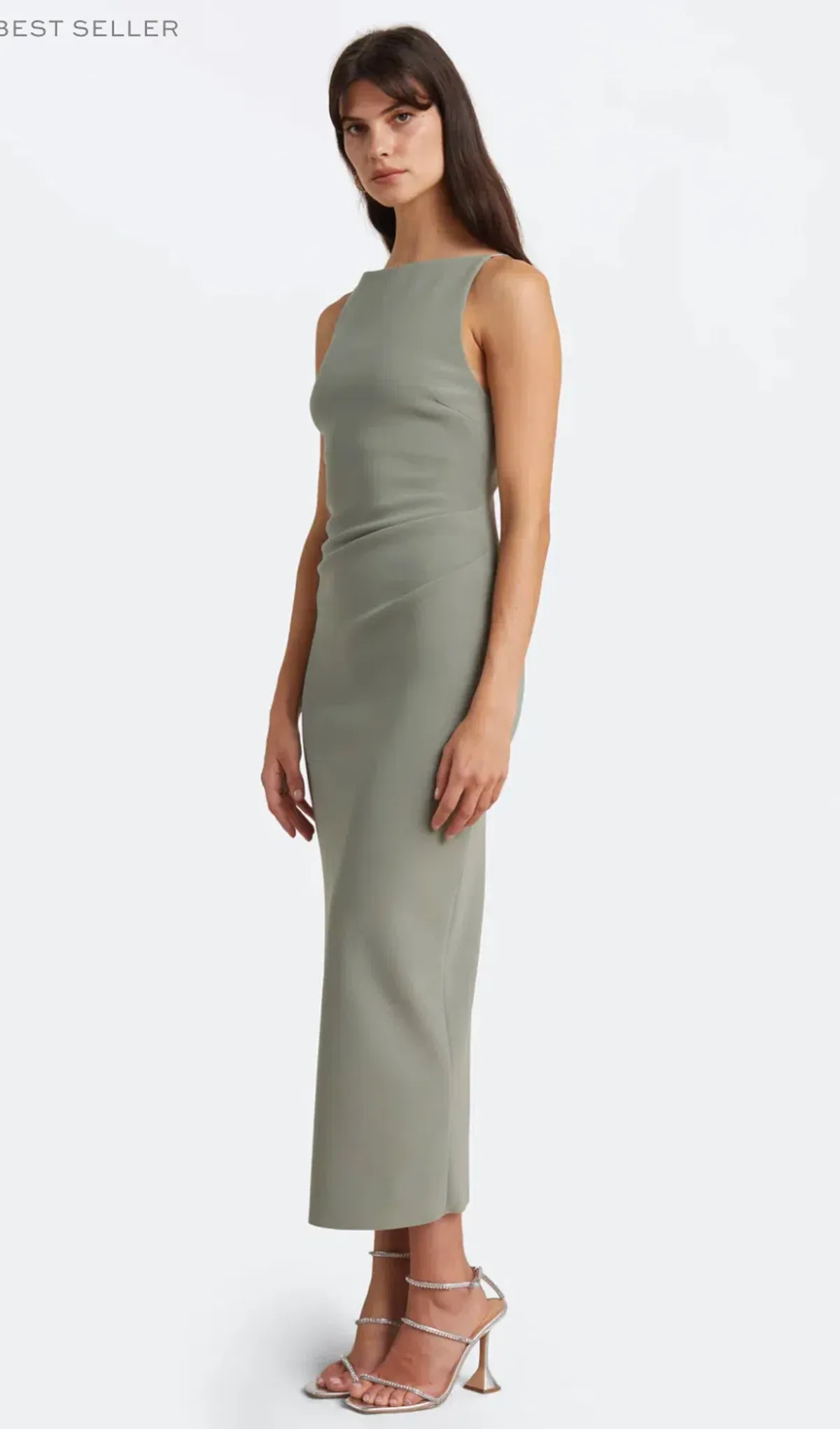 Bec & Bridge Be Mine Tuck Dress in Sage Green Size AU 6  - Image 2