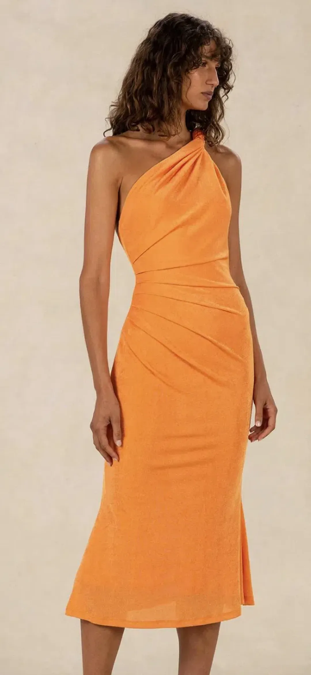 MISHA Slinky Dune Dress Orange Size 4 for rent on The Volte - main image