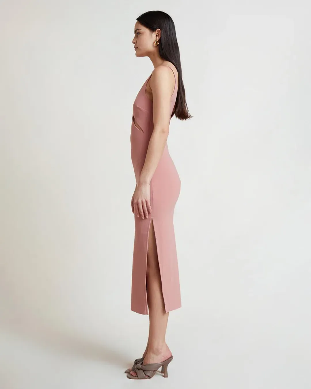 Bec & Bridge Livania Cut Out Midi Dress Grapefruit Size 8 / S for rent on The Volte - main image
