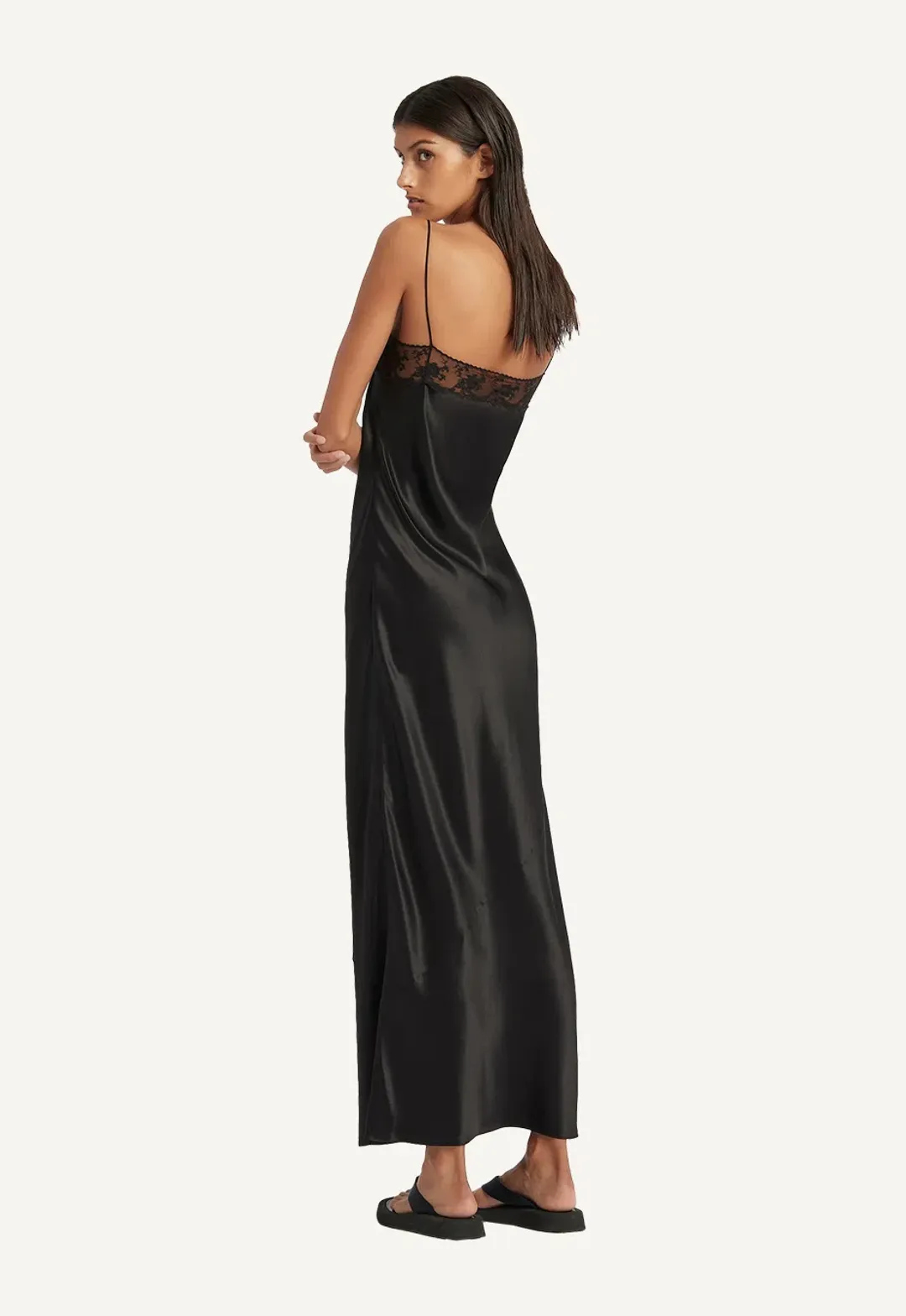 Sir the Label Willa Bias Midi Dress Black Size AU 10 for rent on The Volte - main image