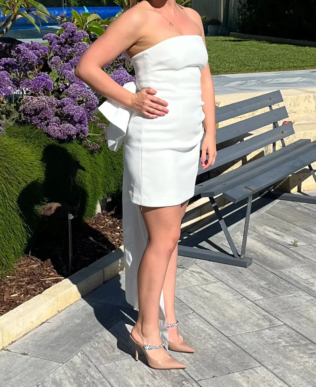 Rebecca Vallance Daphne Mini Dress Ivory Size 10 for rent on The Volte - main image