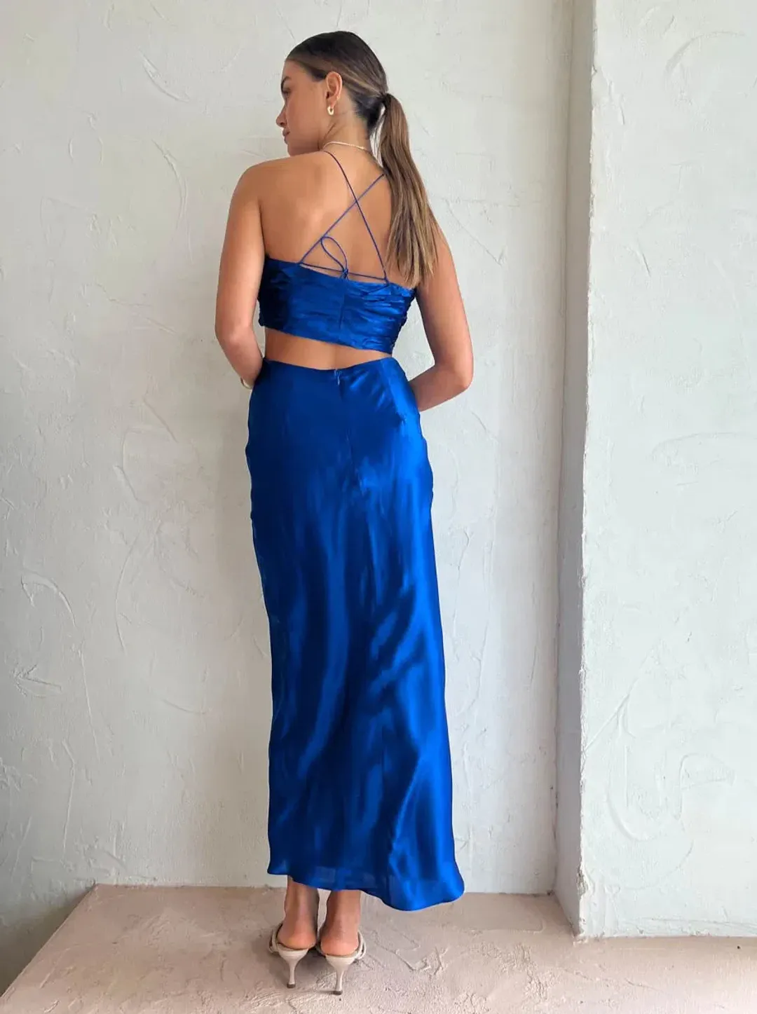 Ginia Blue Marnie Dress Blue Size M / AU 10 for rent on The Volte - main image