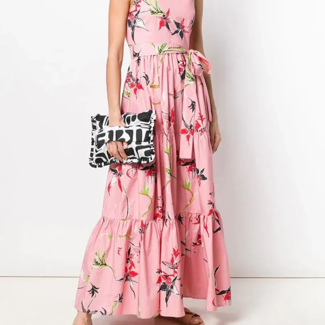 La DoubleJ Pellicano American-Print Cotton-poplin Maxi Dress Size L / AU 12 for rent on The Volte - main image