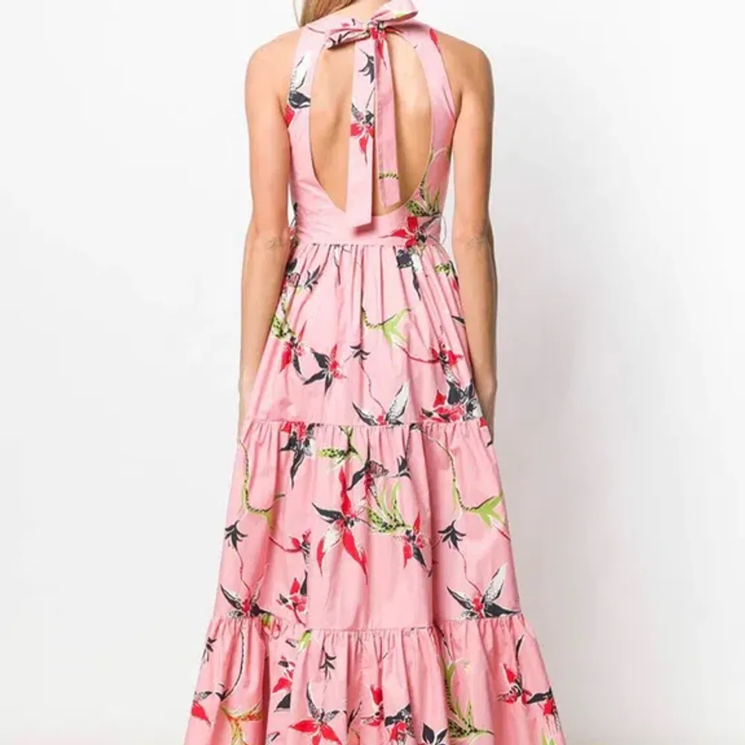 La DoubleJ Pellicano American-Print Cotton-poplin Maxi Dress Size L / AU 12 for rent on The Volte - main image