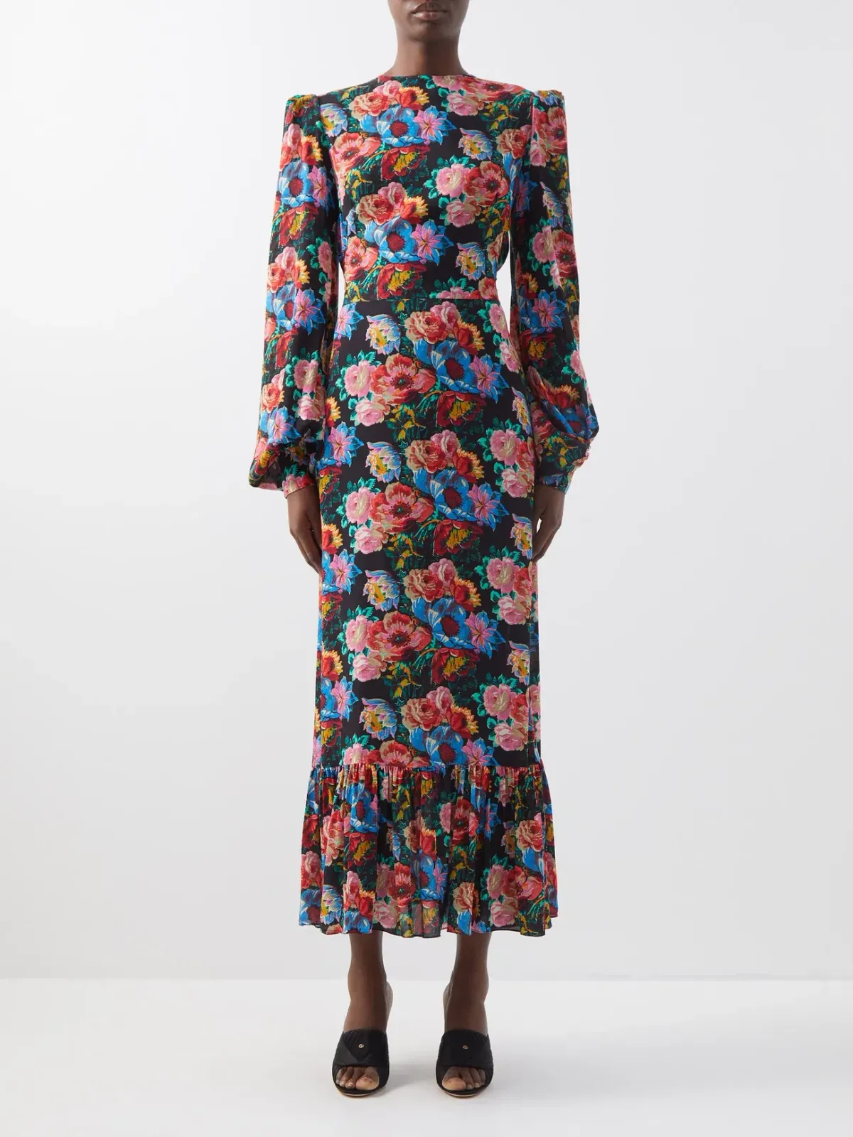 The Vampire’s Wife The Villanelle floral-print crepe dress Pink Size 14 - Image 3