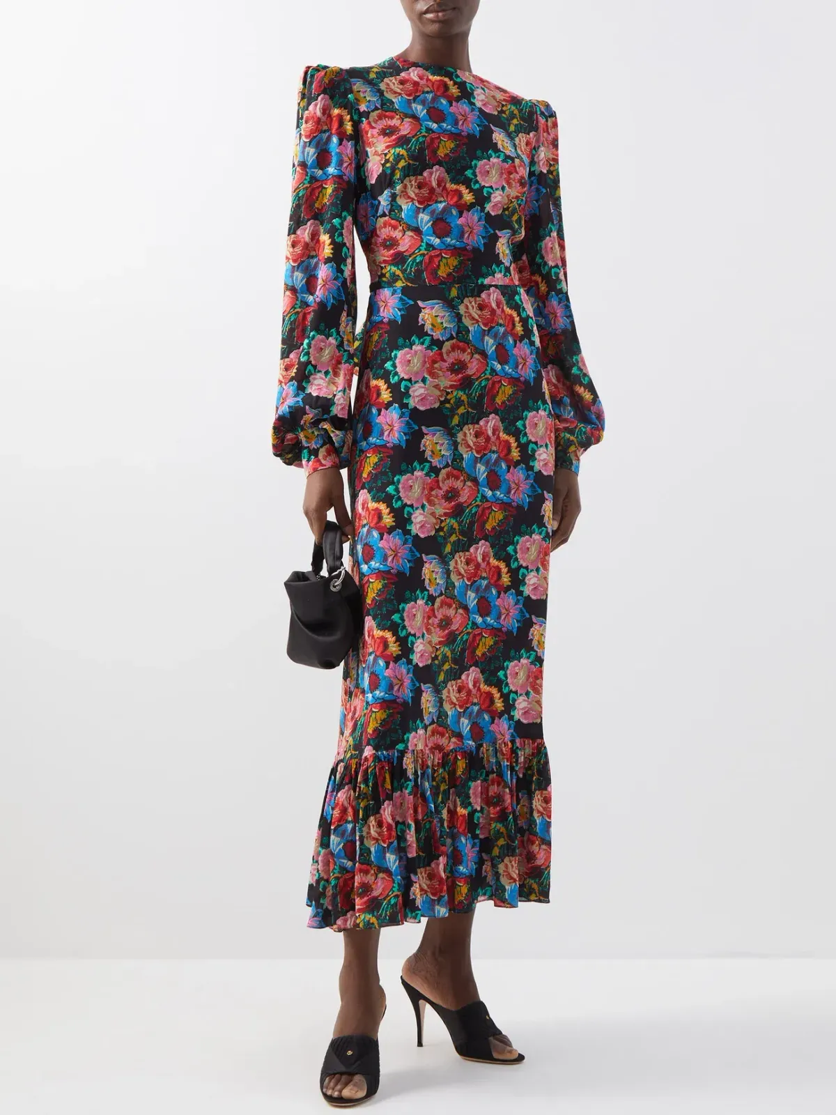 The Vampire’s Wife The Villanelle floral-print crepe dress Pink Size 14 - Image 1