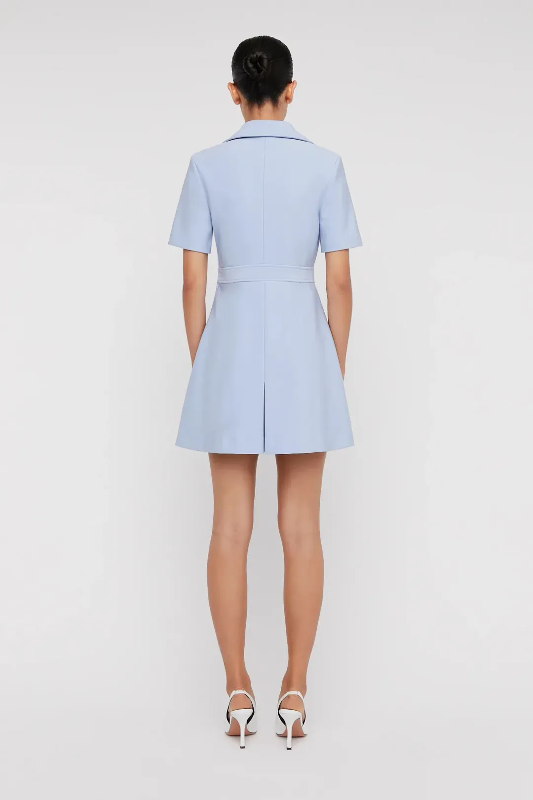 Scanlan Theodore Italian Milano Pleat Dress Blue Size AU 6  for rent on The Volte - main image