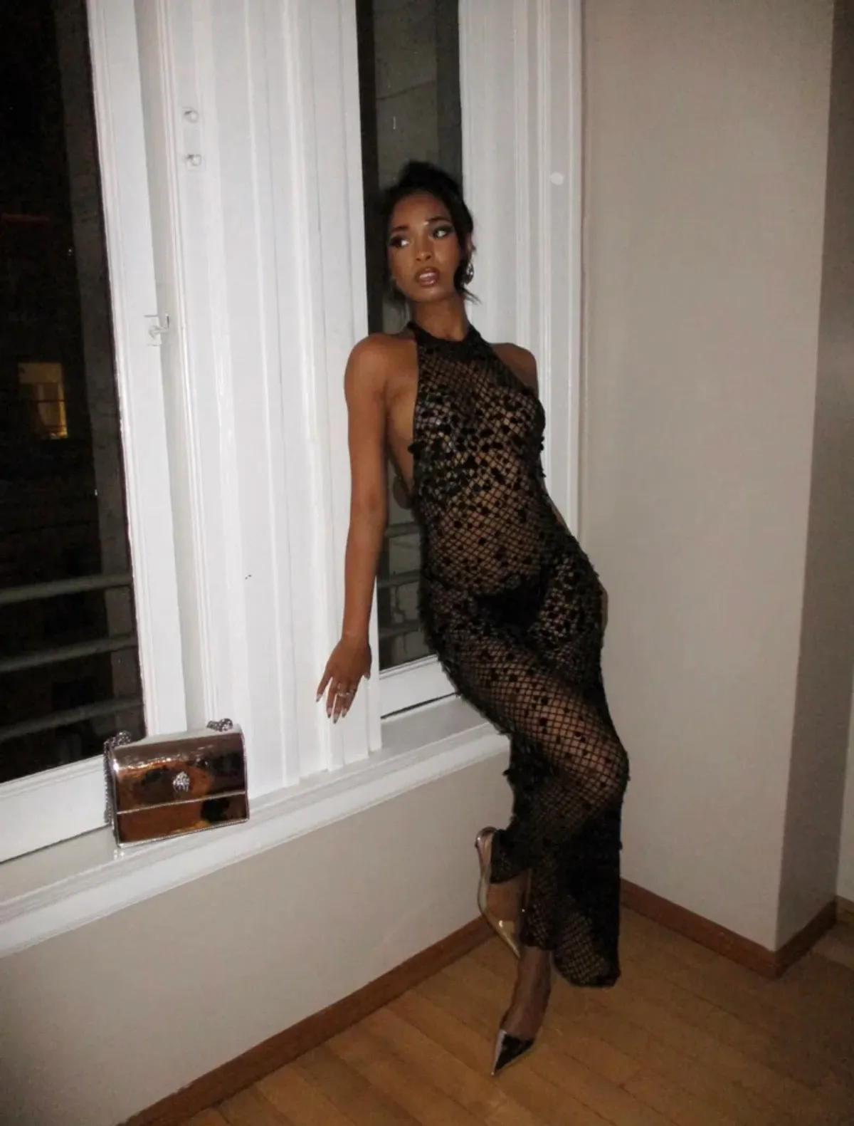 Rat & Boa Aurora Sequin Dress Black Size AU 8  - Image 2