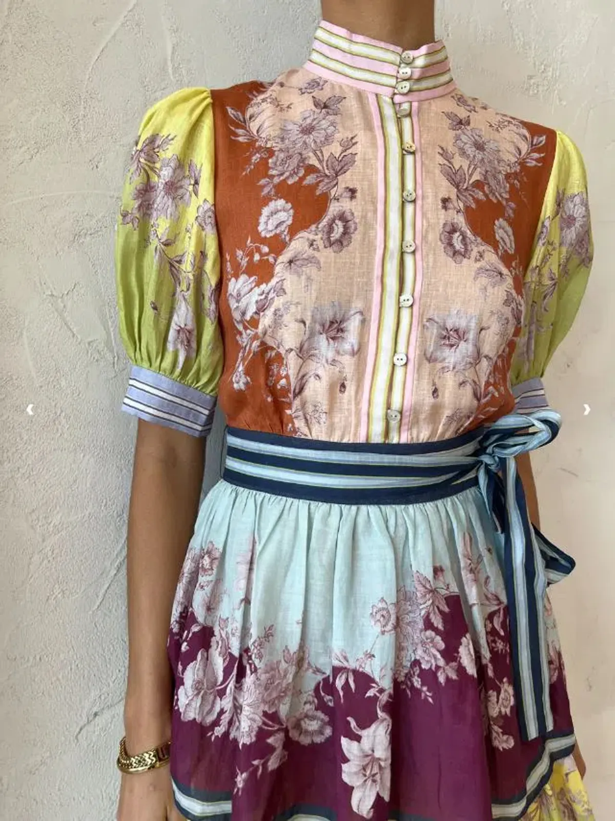 Alemais Marlow Frill Midi Dress in Mix Paisley Size AU 6 - Image 4