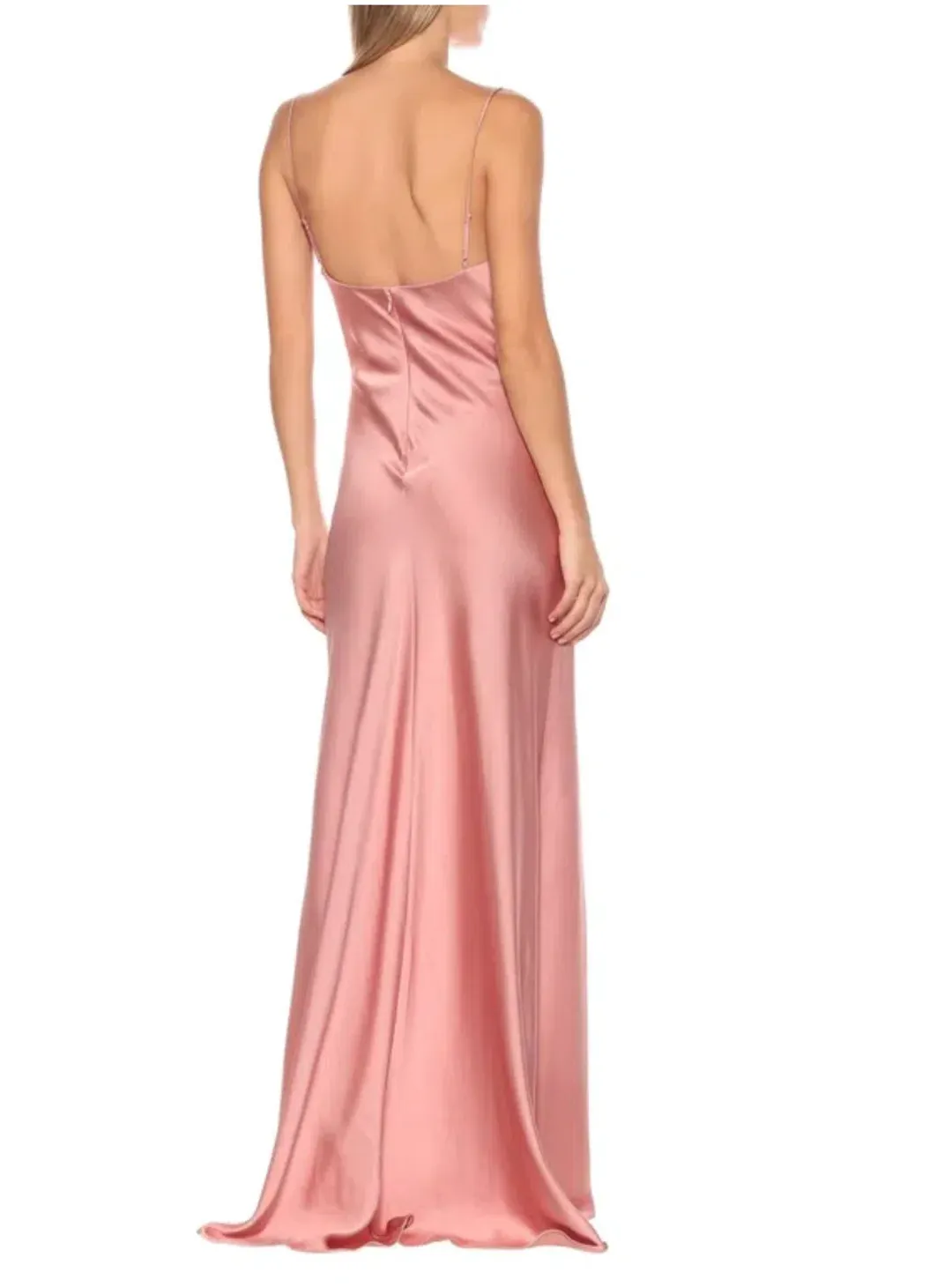 Jonathan Simkhai Satin Maxi Slip Gown Rose Size S (AU 8) for rent on The Volte - main image