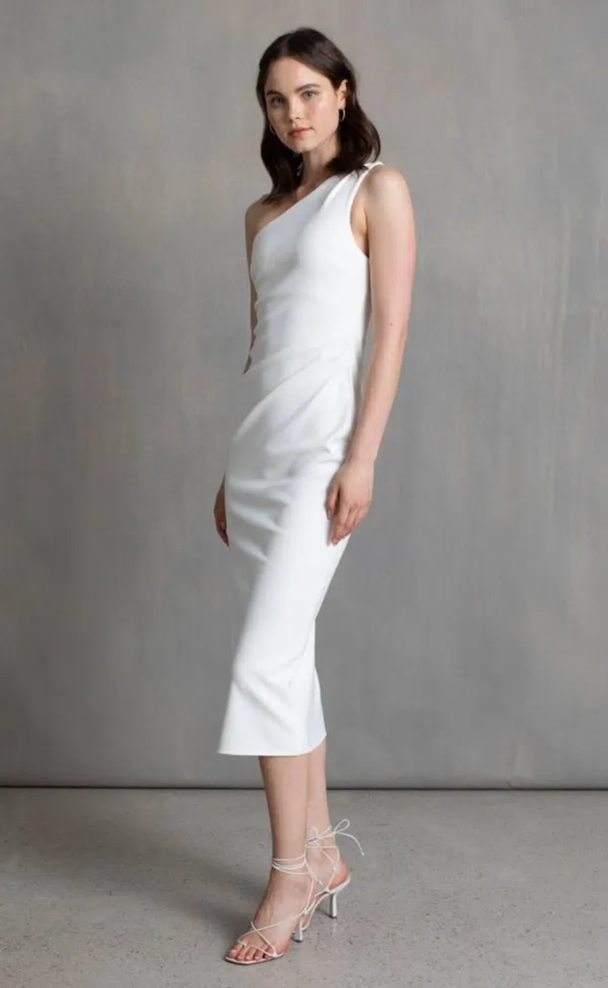 Bec & Bridge Be Mine Asym Midi Dress Ivory Size 10 / M - Image 2