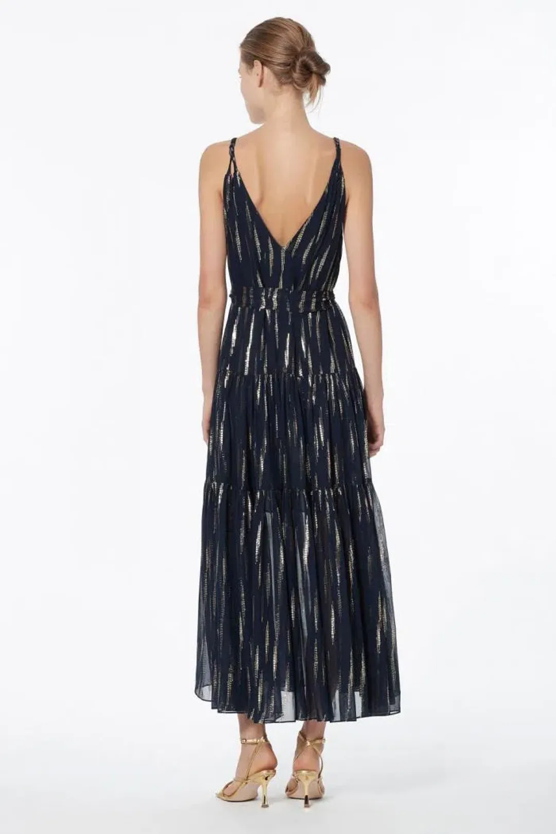 Manning Cartell Cosmic Girl Tiered Maxi Dress Navy Size 6 / XS for rent on The Volte - main image