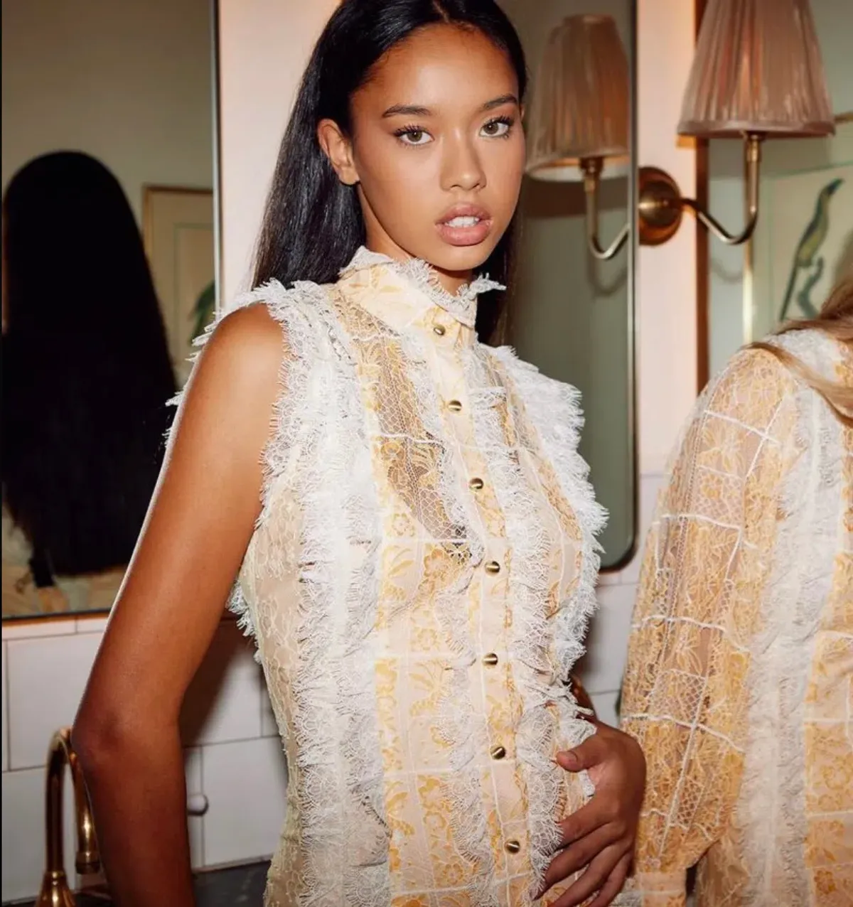 Alice McCall Oh! You Pretty Thing Midi Dress Yellow Size 6 - Image 4