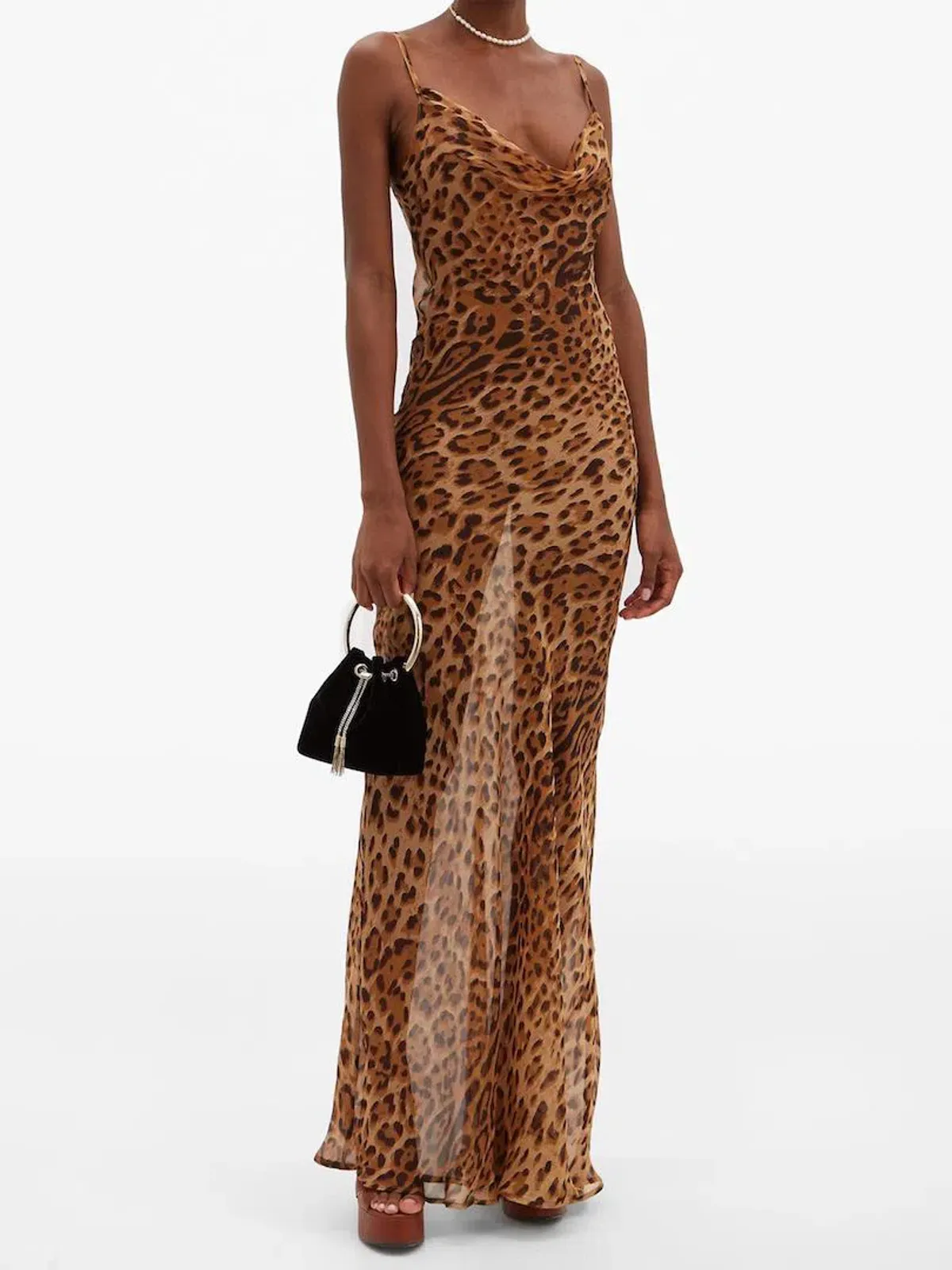 Rat & Boa Valentina Dress Leopard Print Size M / Au 10 - Image 1