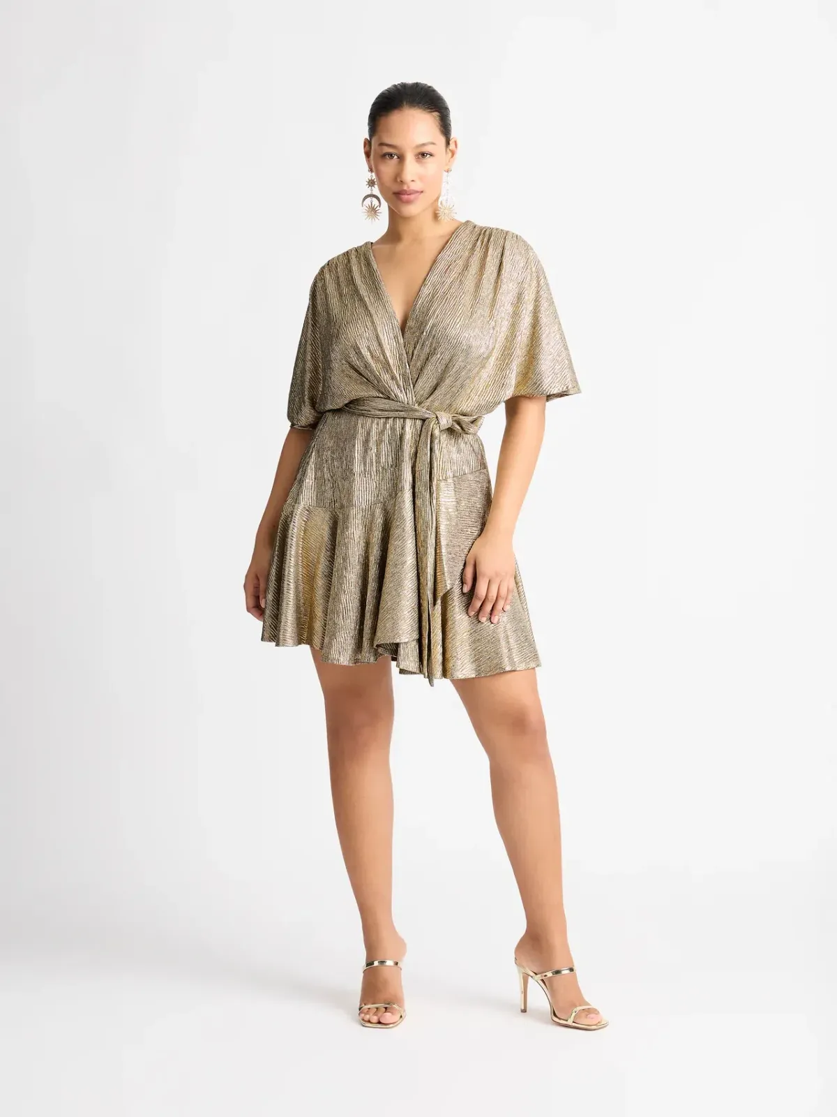 Sheike Isabel Mini Dress Gold Size 10 / M - Image 4