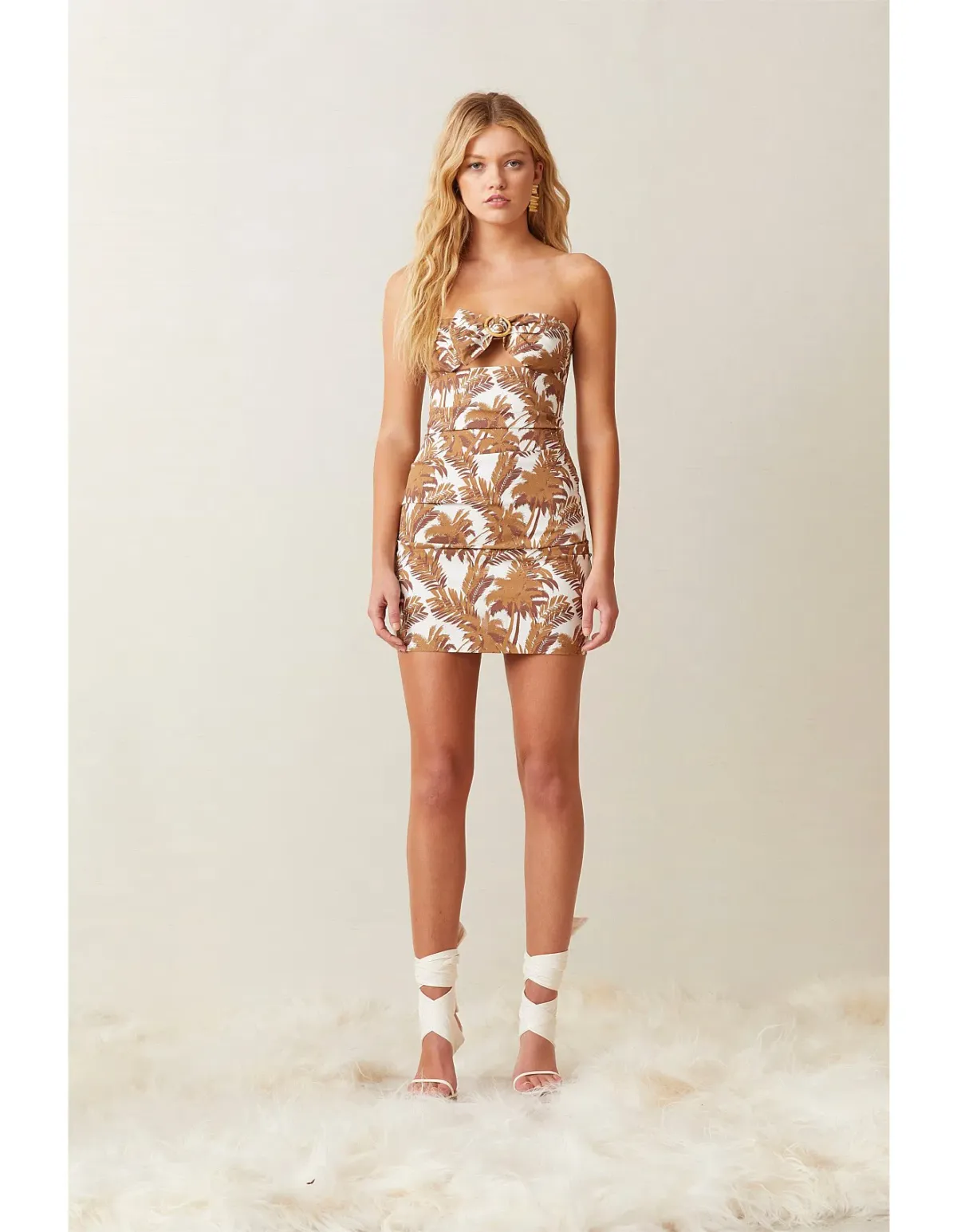 Bec and Bridge Party Wave Mini Dress Print Size 10 - Image 1