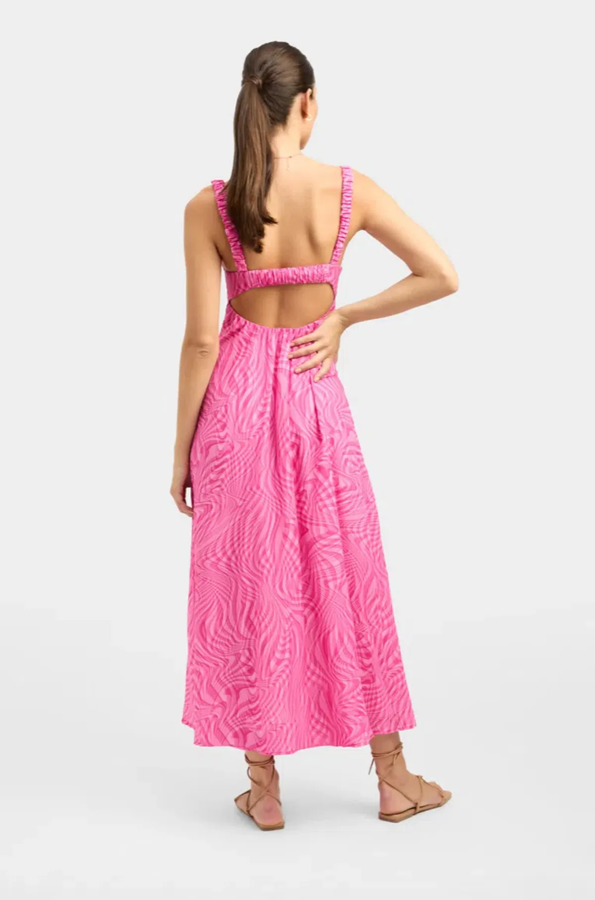 Kookai Athena Strap Dress Pink Size 8 - Image 3