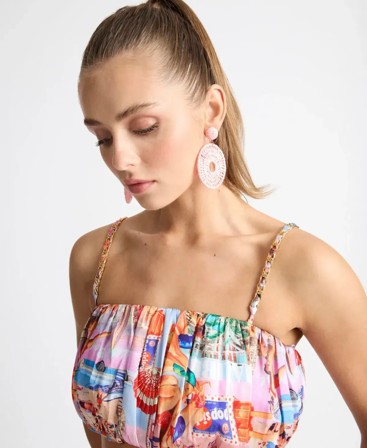 Sheike Malibu Dreaming Crop and Skirt Print Size 6 - Image 3