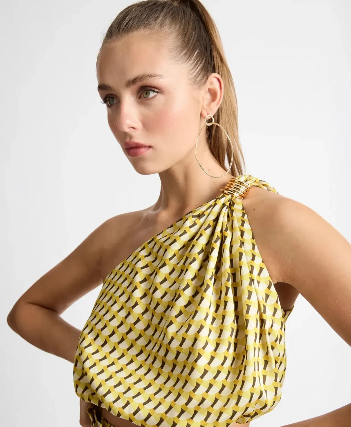 Sheike Revolution Top and Pant Set Yellow Print Size 6 - Image 3