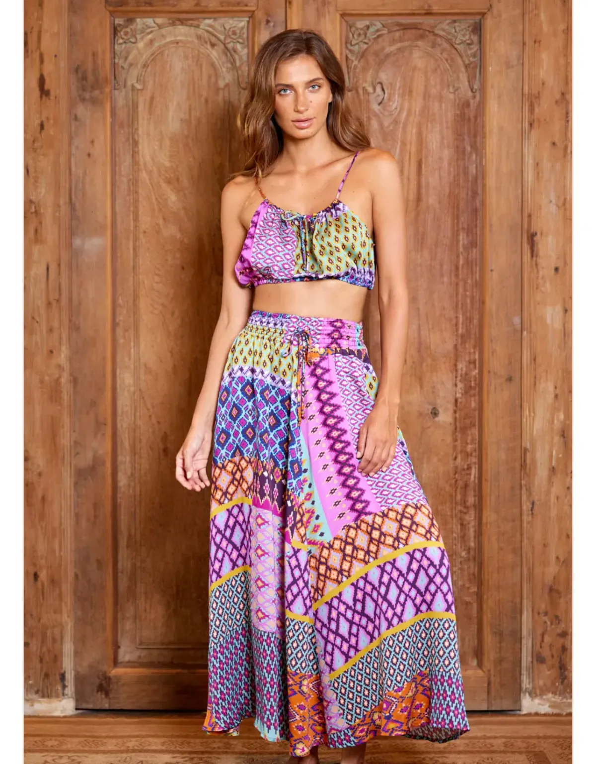 Tiger lily Utopia Skirt and Crop Set Multi Print Size 6 - Image 1