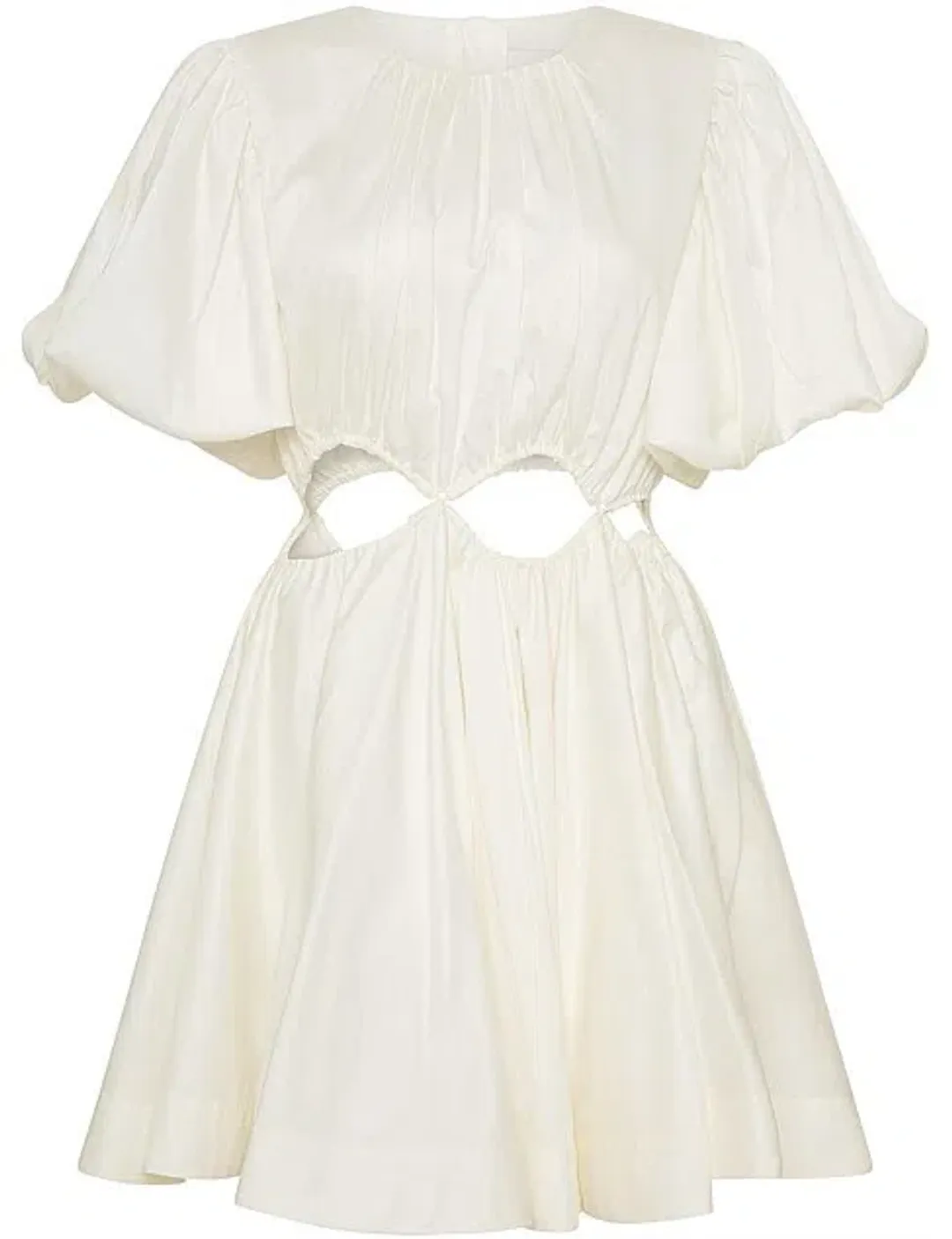 Aje Henriette Cut Out Mini Dress White Size 8 for rent on The Volte - main image