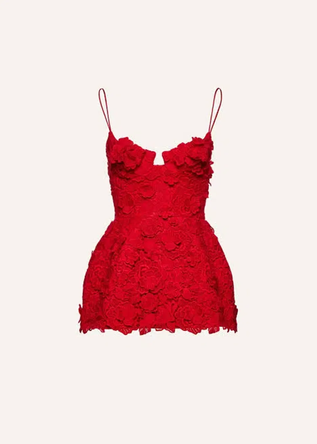 Magda Butrym Roses Dress Red Size AU 6  for rent on The Volte - main image