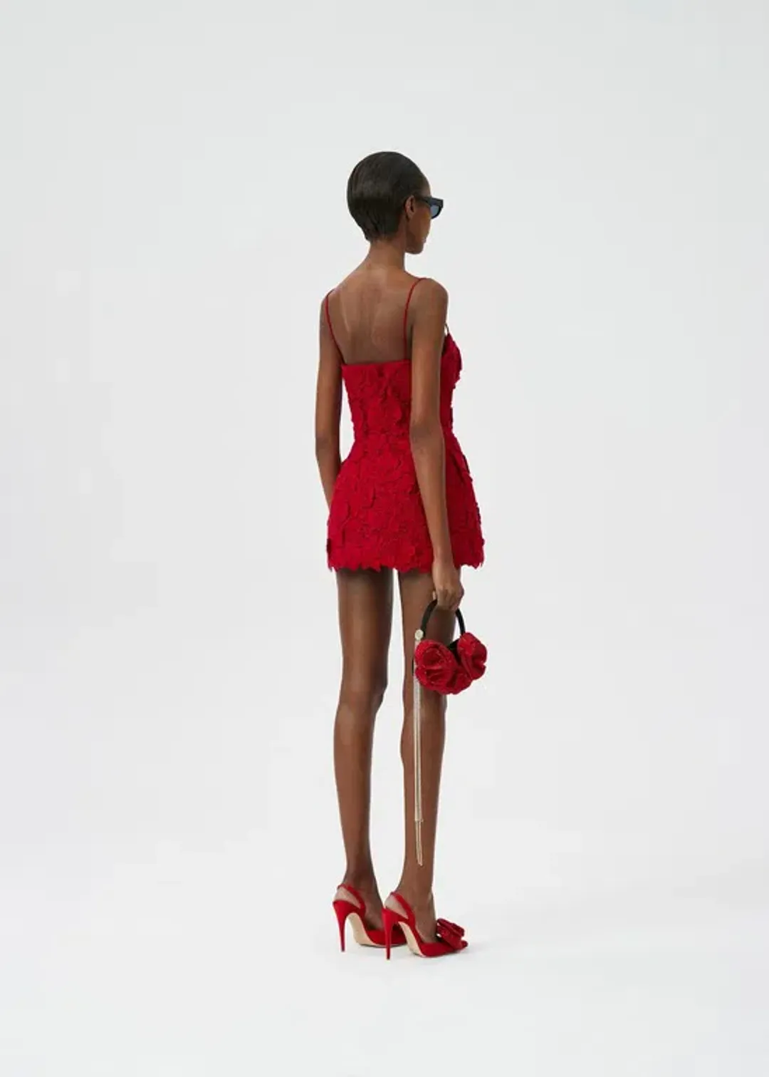 Magda Butrym Roses Dress Red Size AU 6  for rent on The Volte - main image