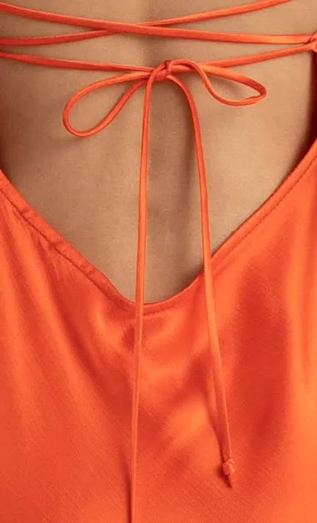 Bec & Bridge Lorelai Bias Cut Tie Cross Over Maxi Dress Fire Red Size AU 8 for rent on The Volte - main image