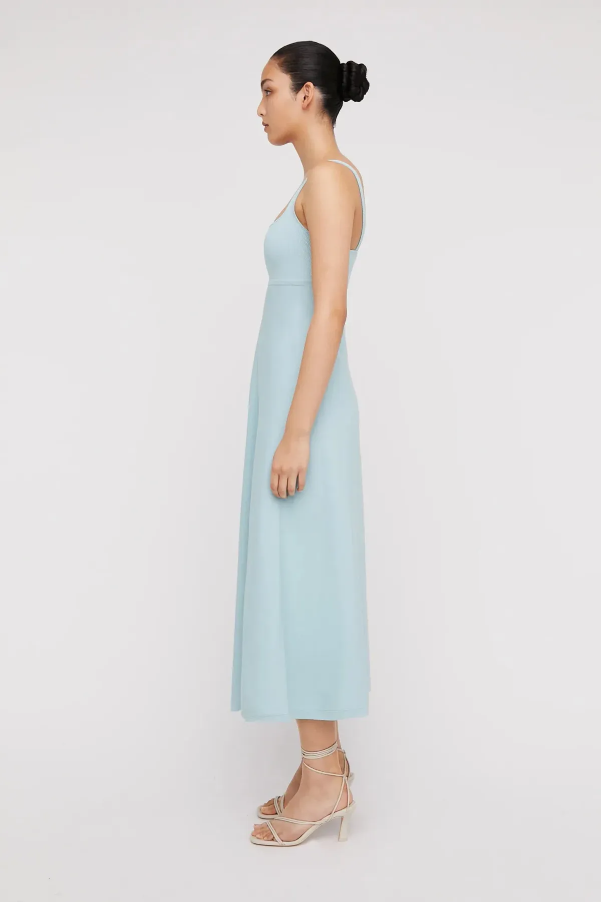 Scanlan Theodore Crepe Knit Square Neck Dress Blue Size M/ AU 10 - Image 2