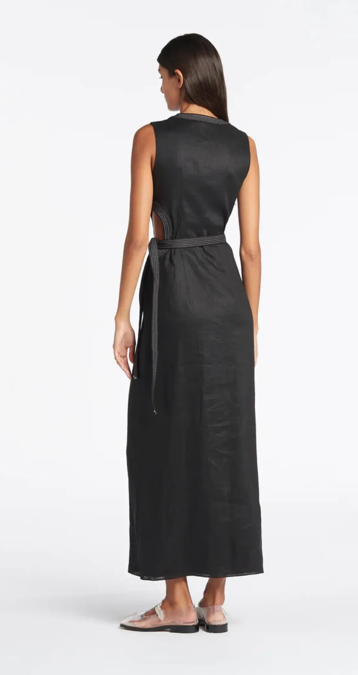 Sir the Label Vilma Cut Out Midi Dress Black Size 1 / AU 8 - Image 2