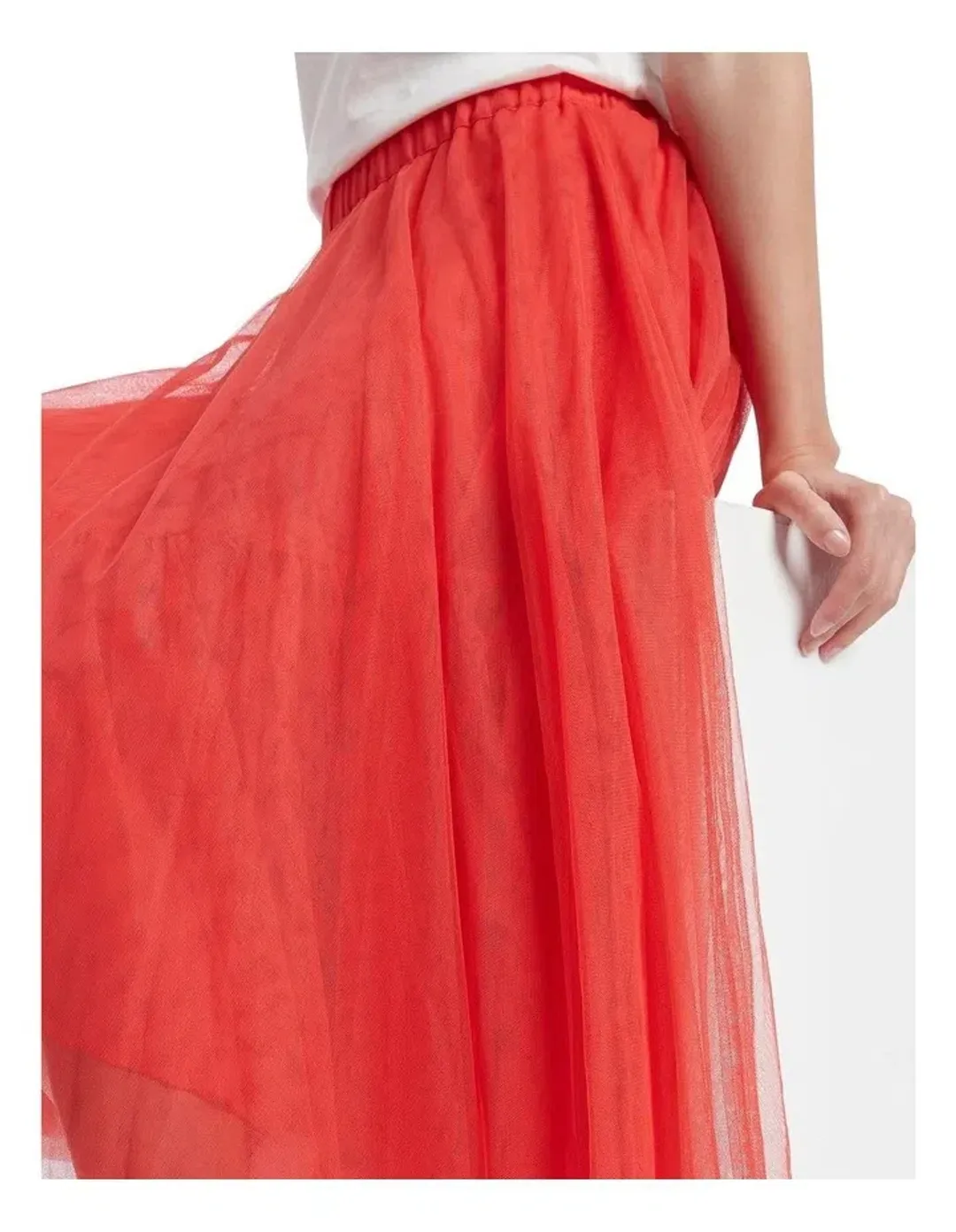 Marcs Tulle Skirt Pink Coral Size AU 14 for rent on The Volte - main image