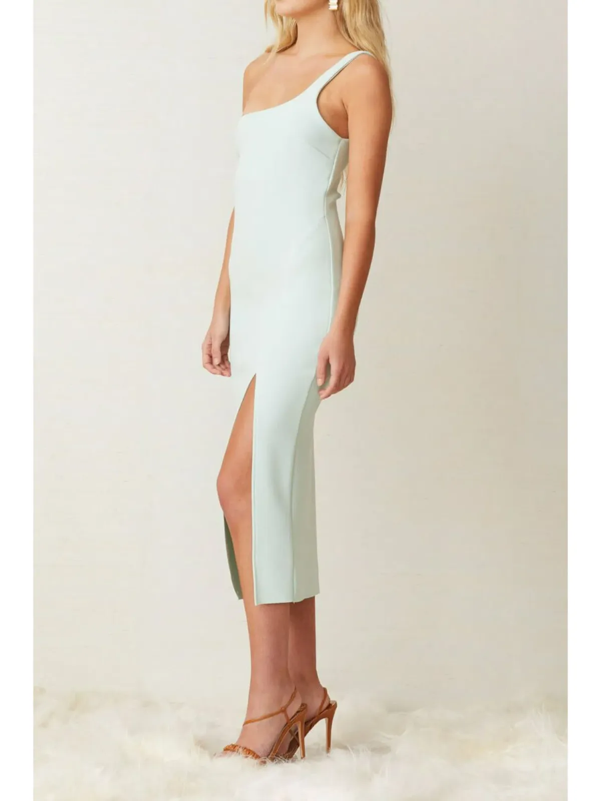 Bec & Bridge Ariel Halter Midi Dress Cool Mint Size 2 / AU 6 - Image 2