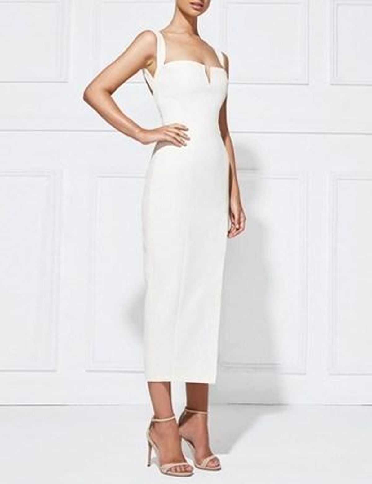 MISHA Midi Dress White Size 10/M - Image 1