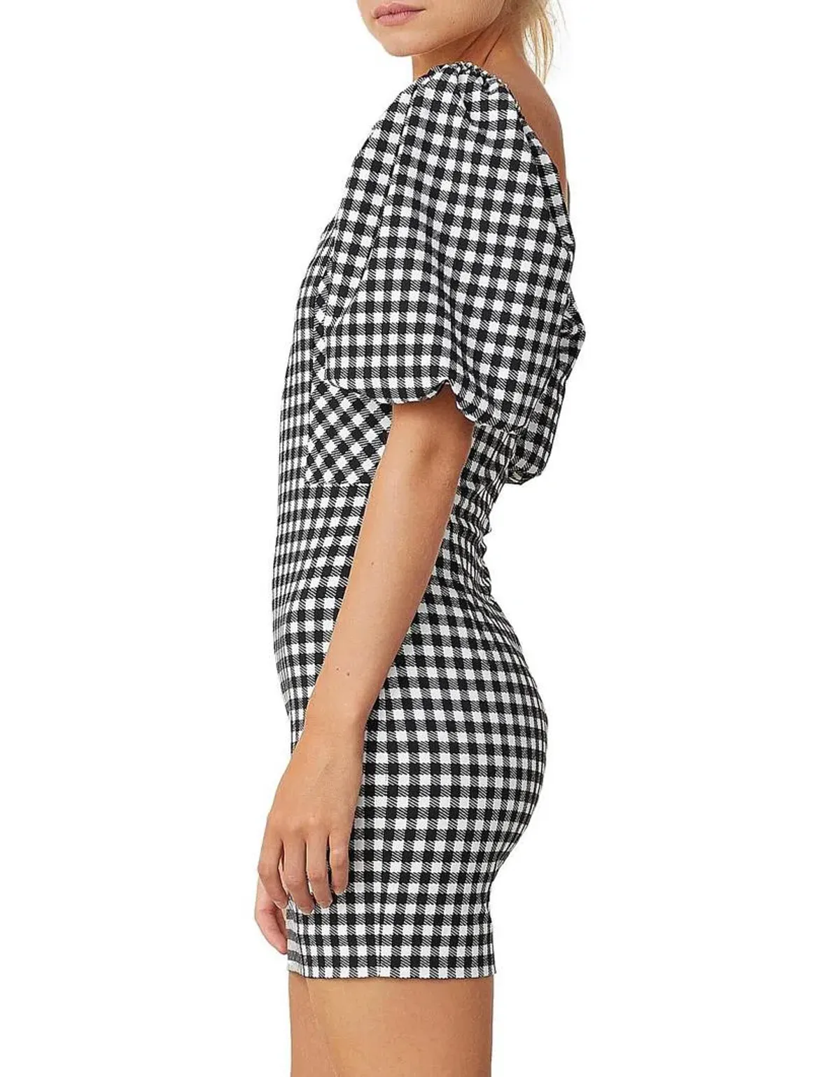 Bec & Bridge Check It Out Mini Dress Black Print Size 2 / AU 6 - Image 4