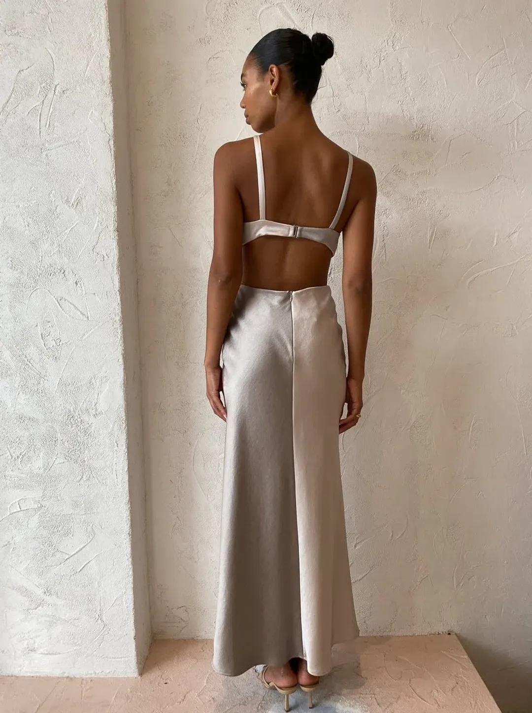 BEC & BRIDGE STONE MULTI FELIX V NECK MAXI DRESS - SIZE 6 AU/2 US(RRP $300 for rent on The Volte - main image