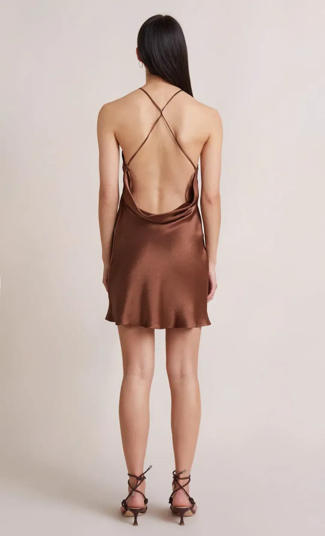 BEC & BRIDGE CHOCOLATE ANNIKA MINI DRESS - SIZE 10 AU/6 US (RRP $200) for rent on The Volte - main image
