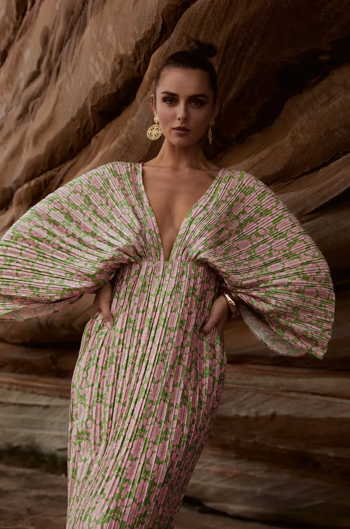 SONYA MODA GIANNA FOREVER DRESS FLORAL SIZE M/AU 10 - Image 3