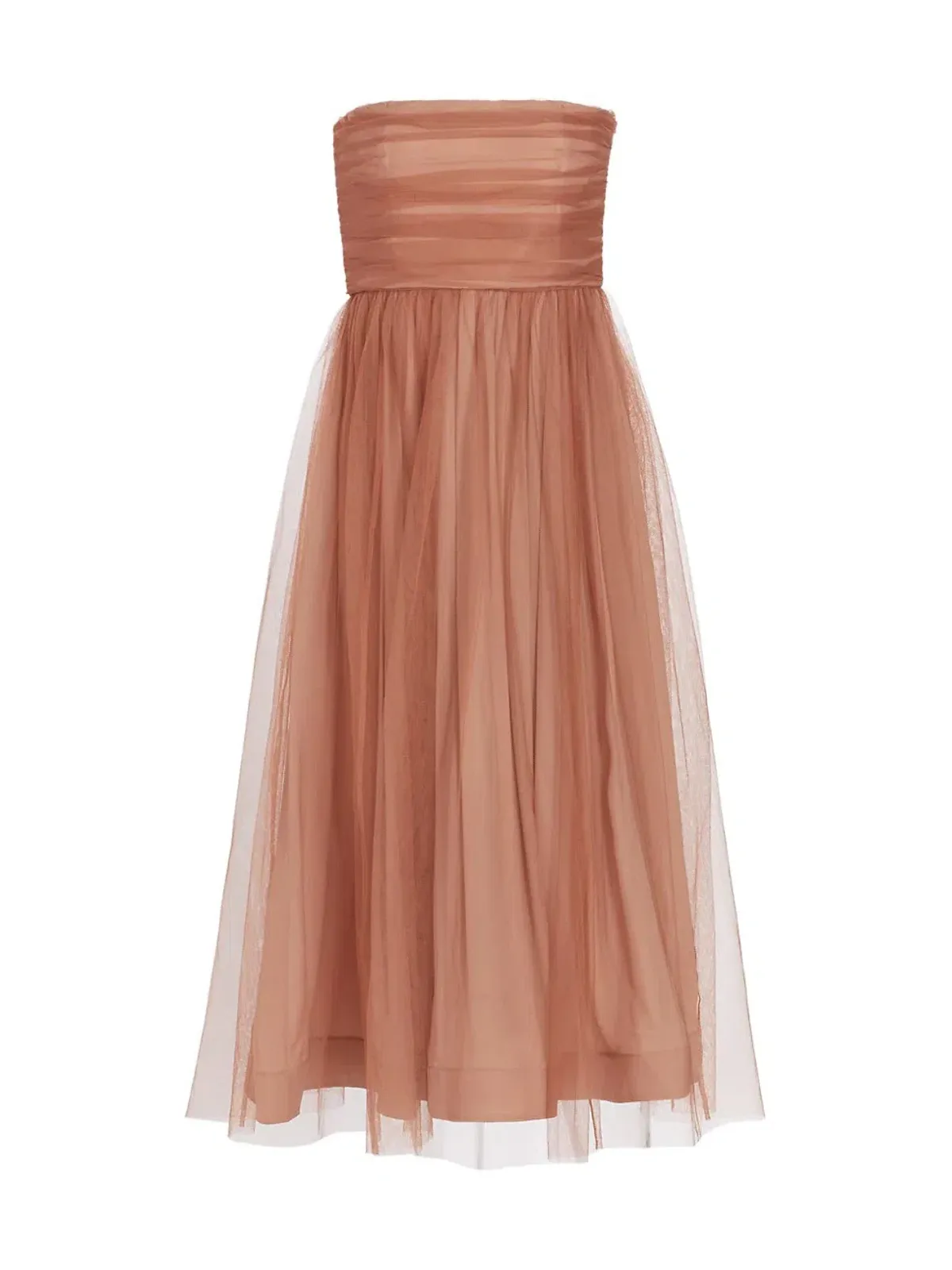 Zimmermann Tulle Strapless Midi Dress in Lipstick Size 1/AU 10 - Image 5