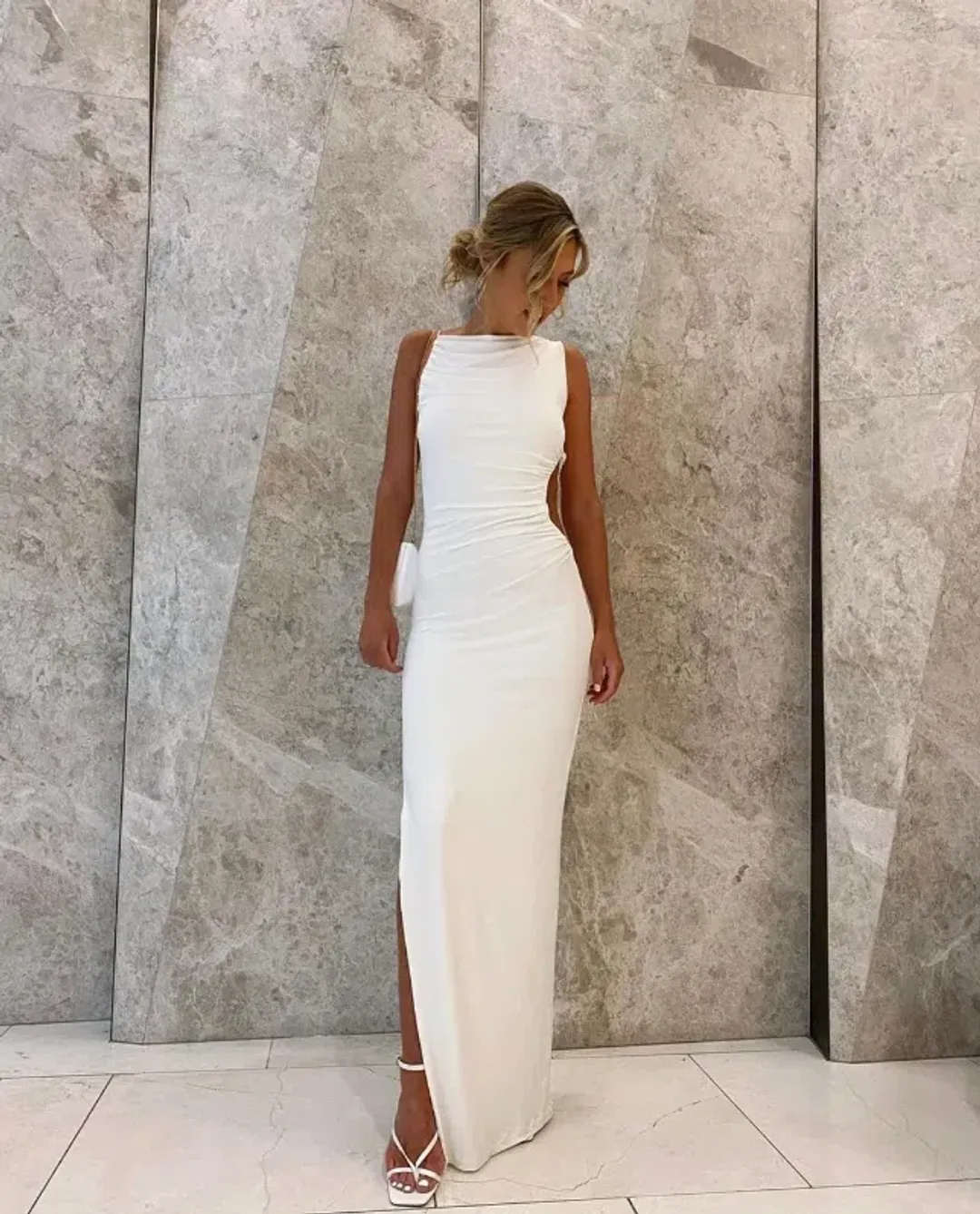 Effie Kats Rae Gown Ivory White Size 6 for rent on The Volte - main image