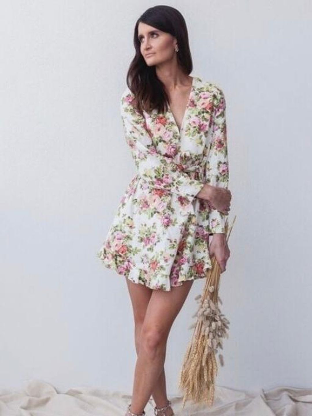 Zimmermann Radiate Flounce Shift Mini Dress Floral Size 1 / Au 10 for rent on The Volte - main image