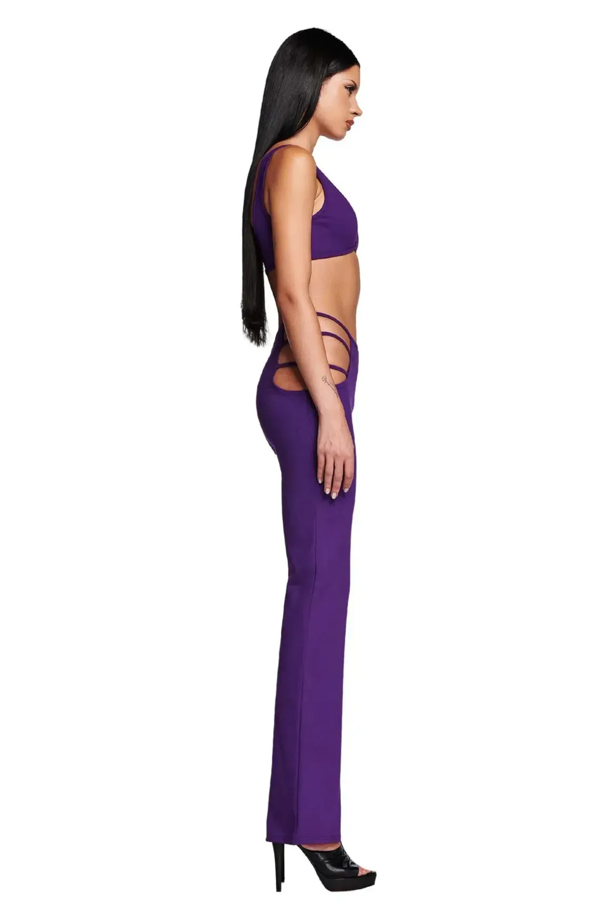 I. AM. GIA Lucid Crop Top & Pants Set Purple Size S/AU 8 - Image 4