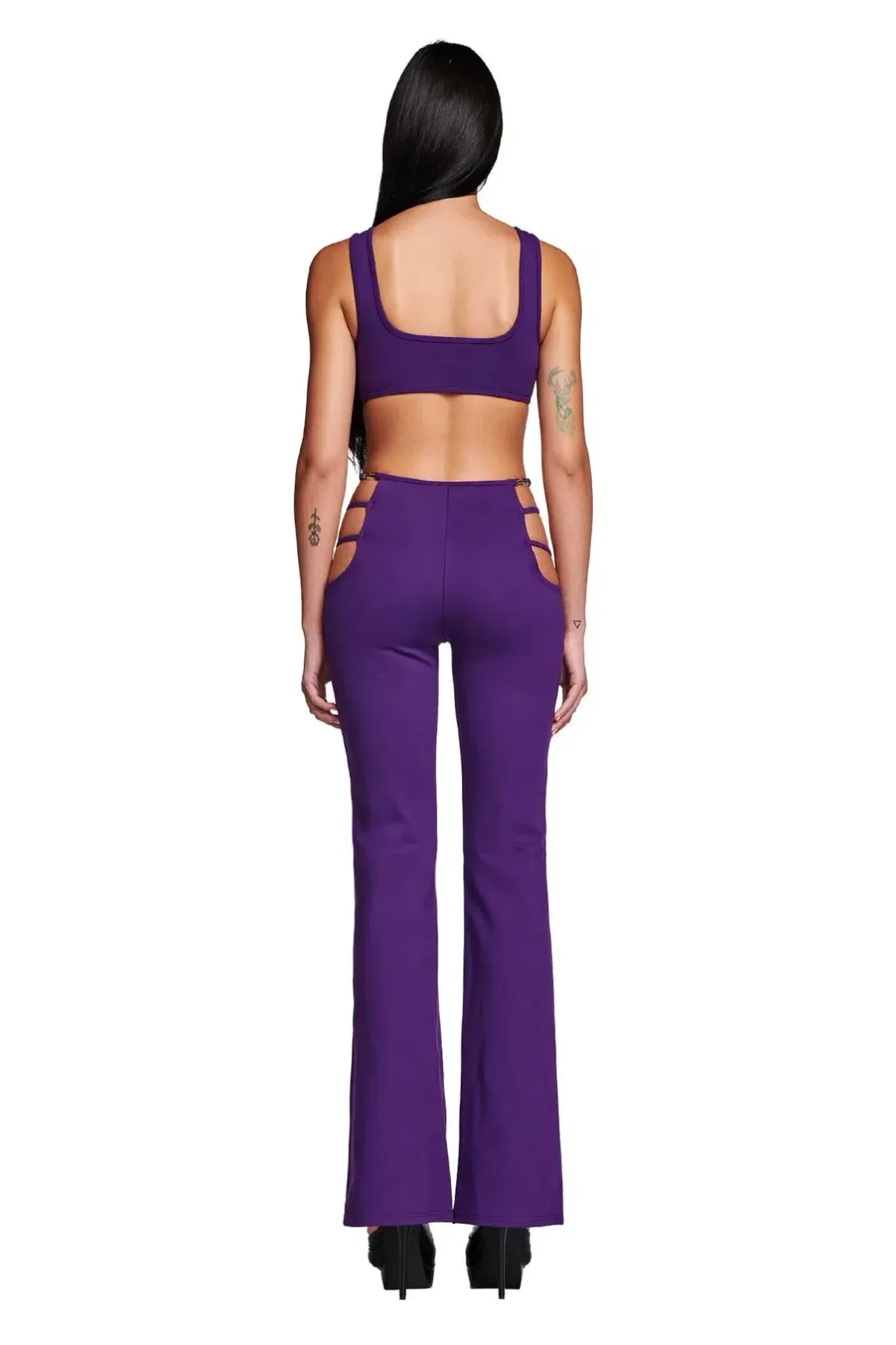 I. AM. GIA Lucid Crop Top & Pants Set Purple Size S/AU 8 - Image 6