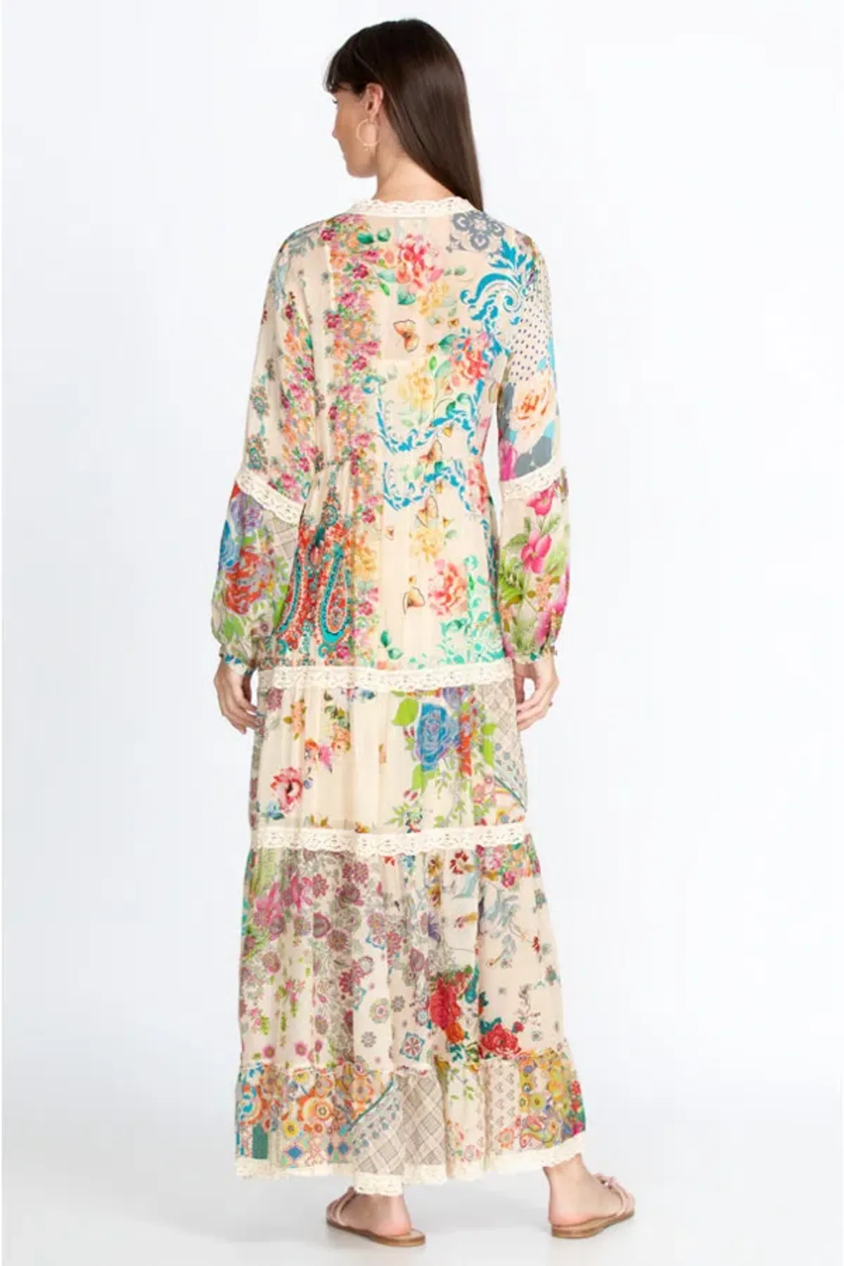 Johnny Was Milana Dress w/ Slip Floral Size M/AU 10 - Image 3