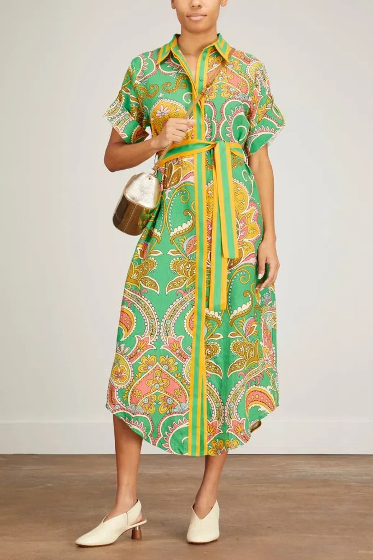 Alemais Marion Shirtdress Emerald Green Size AU 6 - Image 3