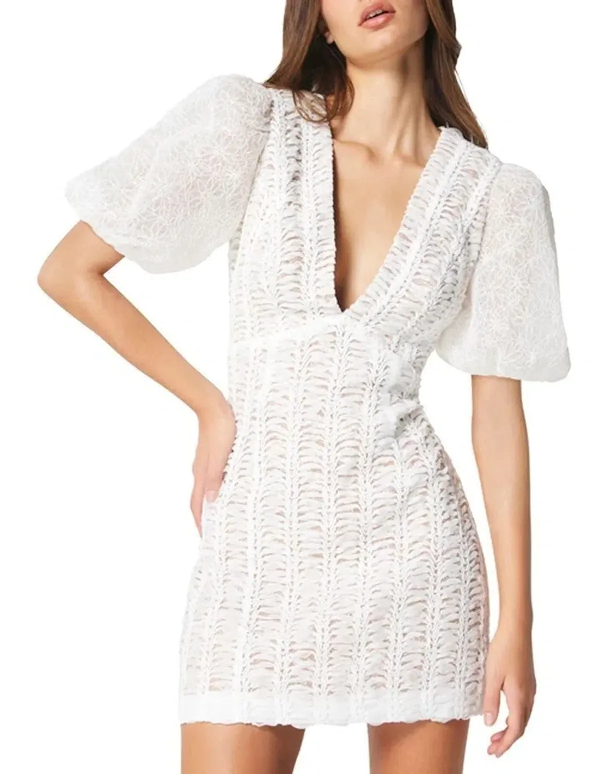Elliatt Sundown Dress Ivory White Size AU 10 - Image 1