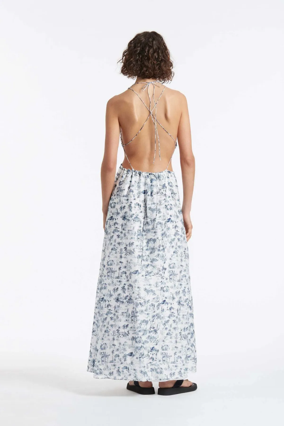 Sir the Label Dimitri Open Back Dress Print Size 8 - Image 5