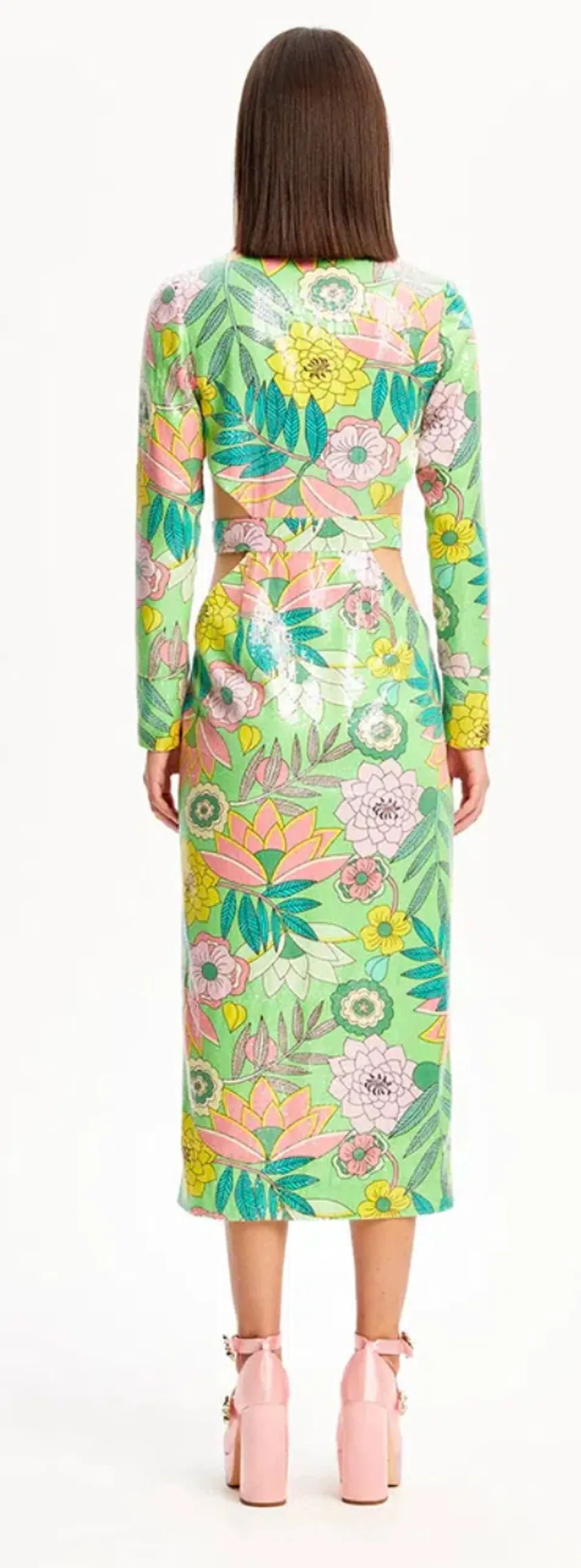 Alice McCall All That Glitters Cut Out Midi Dress Print Size 8 / S - Image 3