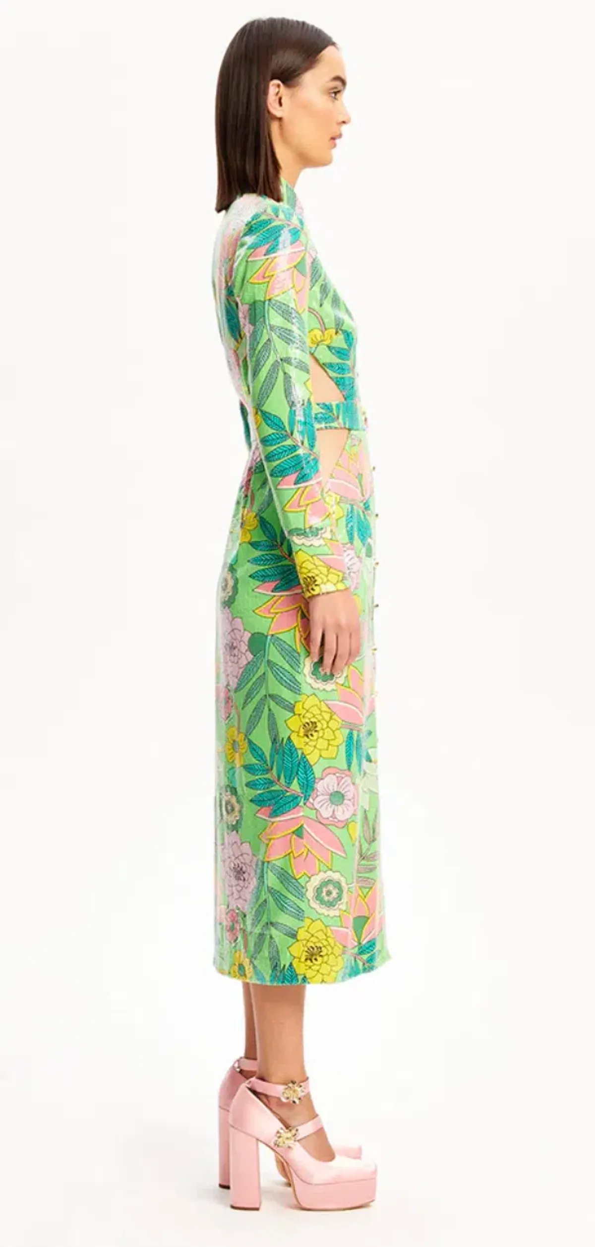 Alice McCall All That Glitters Cut Out Midi Dress Print Size 8 / S - Image 2