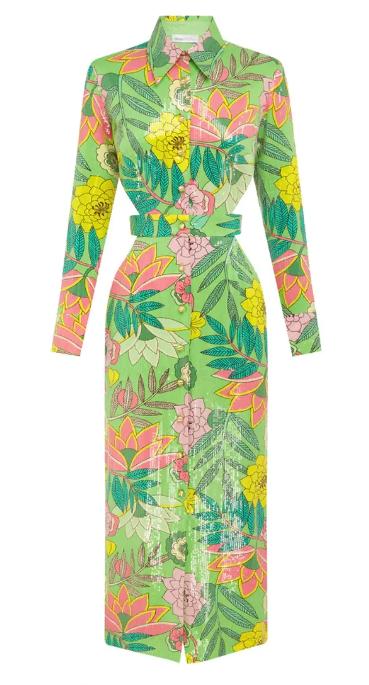 Alice McCall All That Glitters Cut Out Midi Dress Print Size 8 / S - Image 4